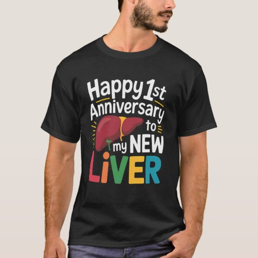 1周年の肝移植の生存者2 Tシャツ (正面)
