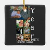 1周年カスタム記念結婚7写真集 セラミックオーナメント (正面)