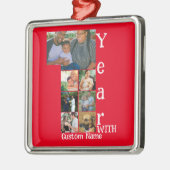 1周年カスタム記念結婚7写真集 メタルオーナメント (左)