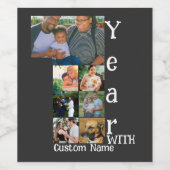 1周年カスタム記念結婚7写真集 ワインラベル (シングルラベル)