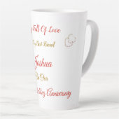 1周年パーソナライズされたデザインラテMug カフェラテマグ (右アングル)