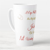 1周年パーソナライズされたデザインラテMug カフェラテマグ (左アングル)