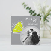 1周年パーティー ペリドット リング 2枚の写真 招待状 (スタンド正面)