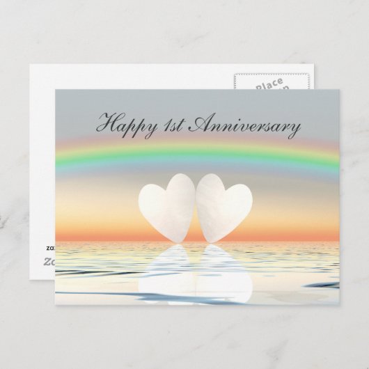 1周年ペーパーハート ポストカード (正面/裏面)