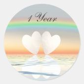 1周年ペーパーハート ラウンドシール (正面)