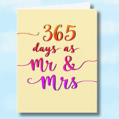 1周年結婚した365結婚日 カード