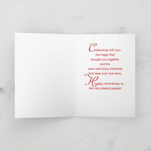 1周年結婚のジャック·ラッセル·テリア·ドッグ カード (内部)