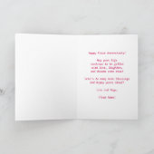 1周年結婚記念に菊の花を祈る カード (内部)