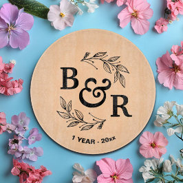 1周年結婚記念モチ離れーモモグラム カッティングボード