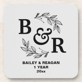 1周年結婚記念モチ離れーモモグラム コースター