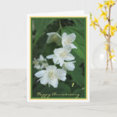 1周年結婚記念日ジャスミンエレガントさん カード (黄色い花)