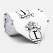 1周年結婚記念 ネクタイ (ロール)
