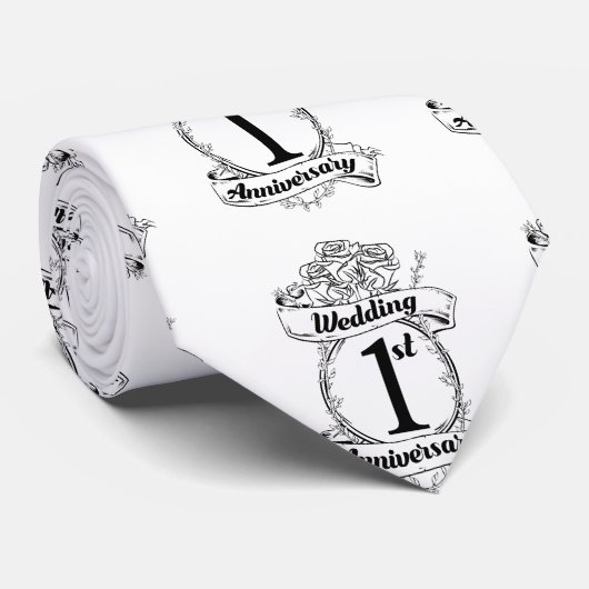 1周年結婚記念 ネクタイ (ロール)