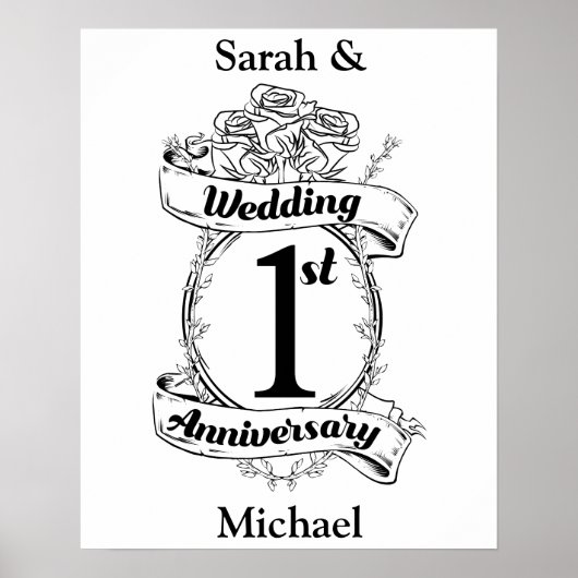 1周年結婚記念 ポスター (正面)