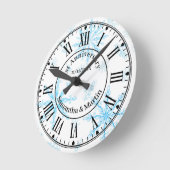 1周年結婚 ラウンド壁時計 (傾斜)