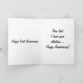 1周年記念のとても楽しい挨拶 カード (内部)