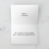 1周年記念の太陽が輝く カード (内部)