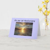 1周年記念の太陽が輝く カード (黄色い花)