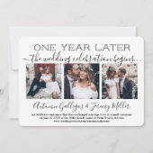 1周年記念の披露宴　４　フォトウェディング 招待状 (正面)