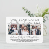 1周年記念の披露宴　４　フォトウェディング 招待状 (スタンド正面)