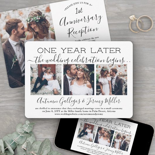 1周年記念の披露宴　４　フォトウェディング 招待状