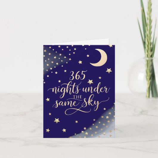 1周年記念の星と月 カード (正面)