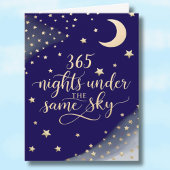 1周年記念の星と月 カード