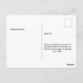 1周年記念のT-Rex 赤いバラ 黄色のプラスチック看板 ポストカード (裏面)