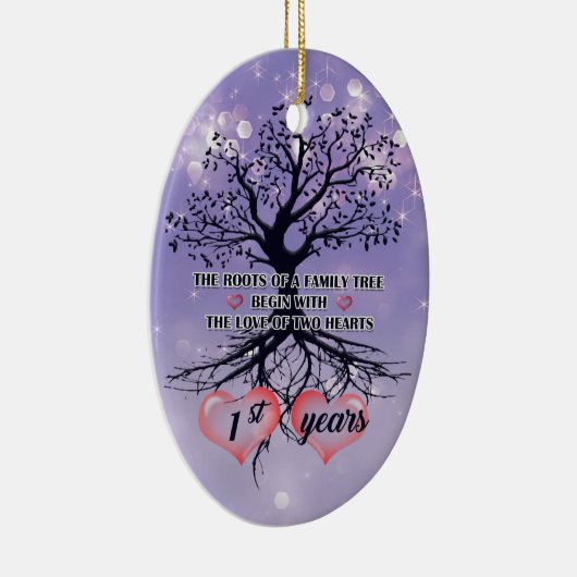 1周年記念オーナメント |ギフトユニークアイディア セラミックオーナメント (右)