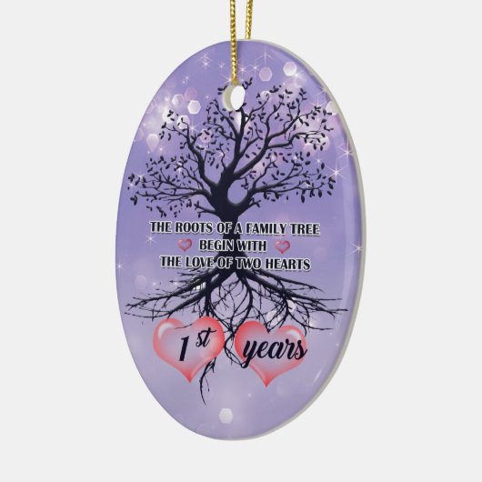 1周年記念オーナメント |ギフトユニークアイディア セラミックオーナメント (左)