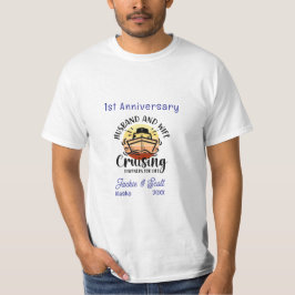 1周年記念カップルクルーズキャビンパーソナライズ Tシャツ
