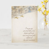 1周年記念カードビーチのスターフィッシュオン カード (黄色い花)