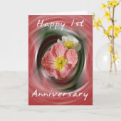 1周年記念カード カード (黄色い花)