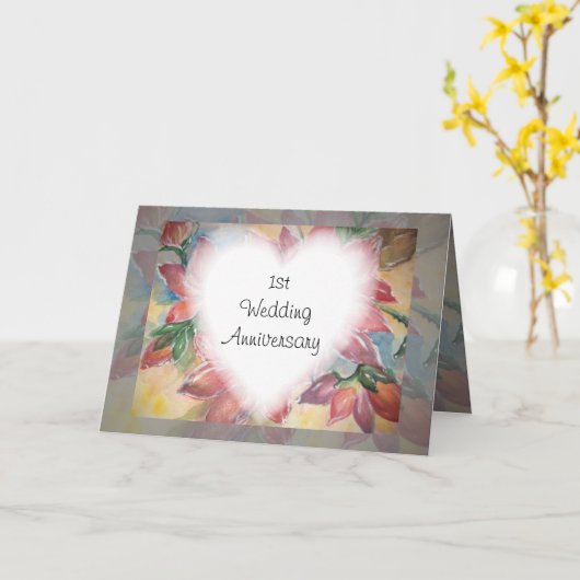 1周年記念カード カード (黄色い花)