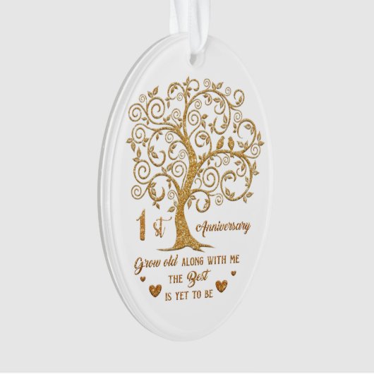 1周年記念ギフトオーナメント |ユニークギフト オーナメント (正面)