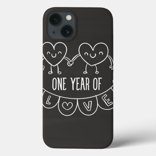 1周年記念ギフトチョークハートiPad Air Case-Mate iPhoneケース (裏面)