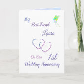 1周年記念デザイングリーティングカード カード (正面)