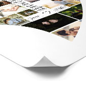 1周年記念ハート型フォトコラージュ ポスター (角)