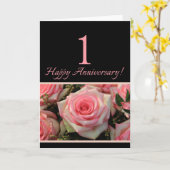 1周年記念バラ カード (黄色い花)