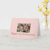 1周年記念バラ カード (黄色い花)