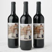 1周年記念パーソナライズされたワインボトルラベル ワインラベル (ボトル)