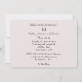 1周年記念パーティの招待状ピンクローズフローラ 招待状 (裏面)