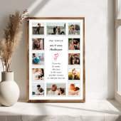 1周年記念モダンカスタムコラージュ ポスター