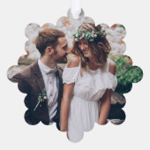 1周年記念写真結婚紙クリスマス オーナメントカード (裏面)