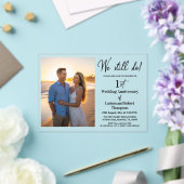 1周年記念日の結婚写真 アクリル招待状 (インサイチュ (ウェディング))