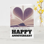 1周年記念紙ハートカード カード (黄色い花)