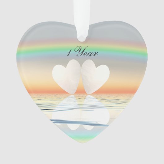 1周年記念紙ハート オーナメント (正面)