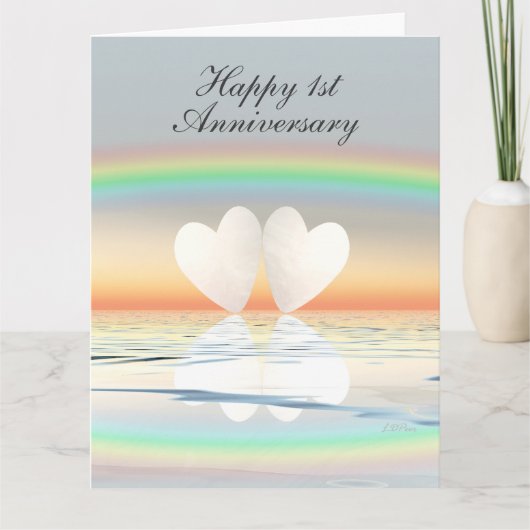 1周年記念紙ハート カード (正面)