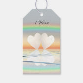 1周年記念紙ハート ギフトタグ (正面)