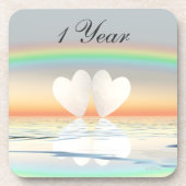 1周年記念紙ハート コースター (正面)